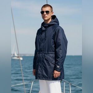 Helly Hansen Navy Blue 3/4 Length Rigging Jacket Mens Medium